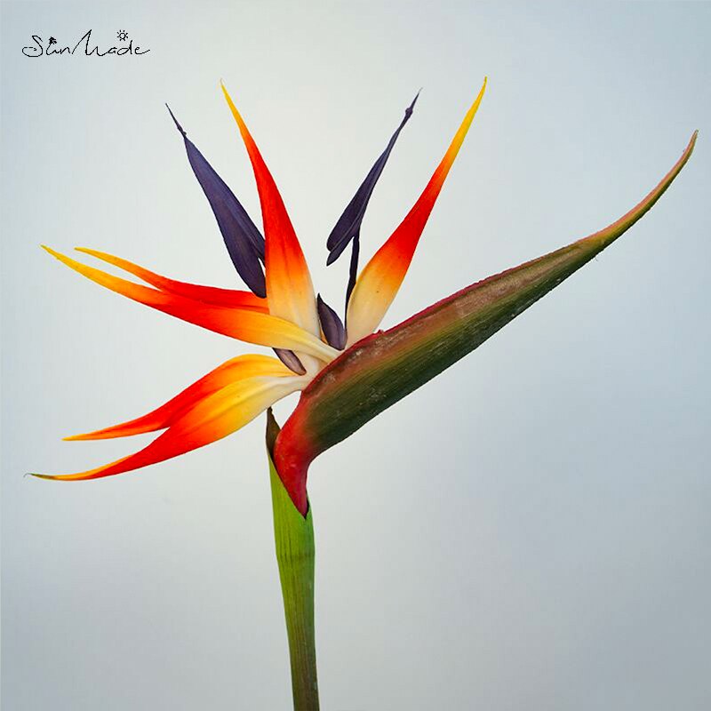 SunMade Luxury Large Bird of Paradise Artificial Flowers Living Room Decor Flower Arrangement DIY Wedding Flores Fall Decoration