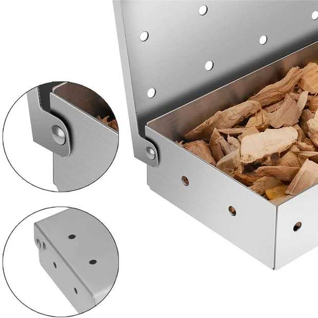 Stainless Steel Smoker BOX BBQ Stainless Steel Smoke Box Kitchen Tools Cooking Tools Bacon Mini Outdoor BBQ Products