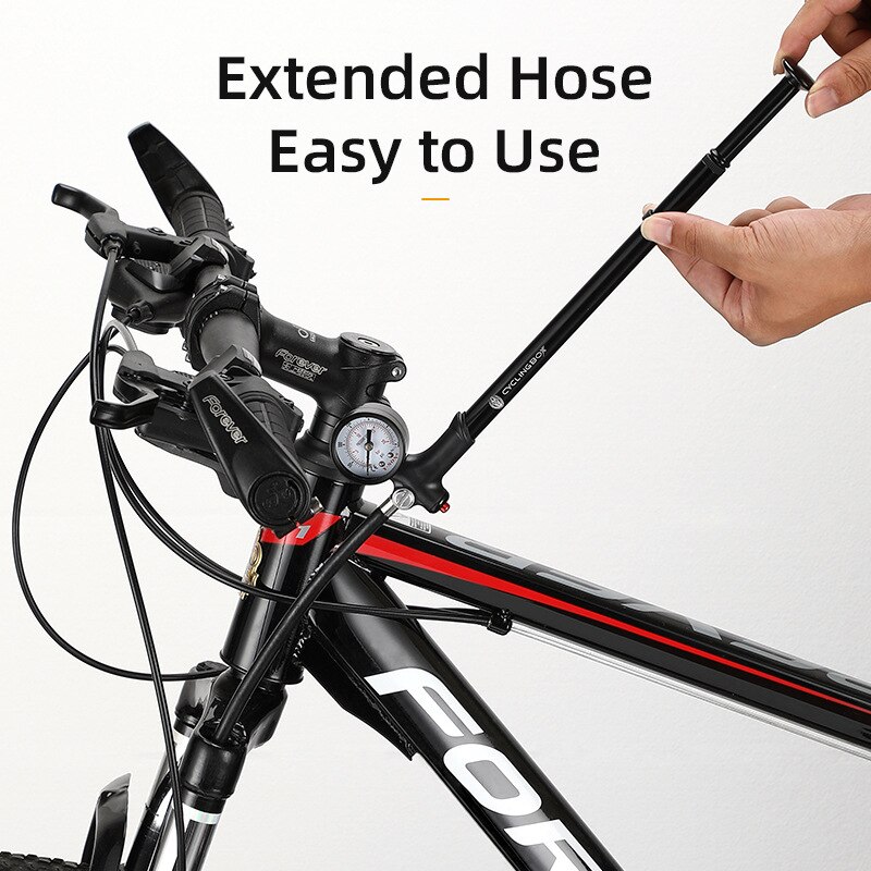 Bicycle Pump MTB Road Bike Shock Absorber Front Fork Pump Cycling Tire Inflator Bicycle Air Pump with Pressure Gauge Hose