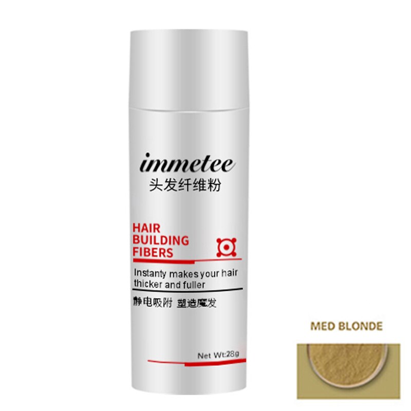 Immetee – Fibers de construction capillaire pour cheveux fins, pour une repousse des cheveux clairsemés, épaississement instantané, 28g, J9: medium yellow