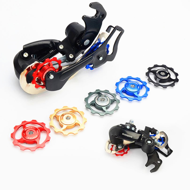 TWOOC 11T 4 Hole Aluminium Bike Jockey Wheel MTB Guide Pulley Ceramic Rear Derailleur