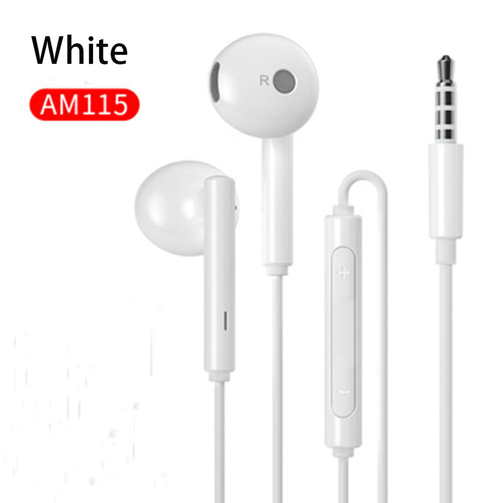Original Huawei Honor AM115 Earphone With 1.1m Length wired Control Mic Volume Control Speaker suppor easy headset