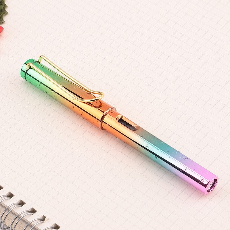 0.5/0.38mm Luxury Ink Sac Fountain Pens Refillable Calligraph Ink Pen for Kids Students Writing School Supplies Stationery: E / 0.5mm