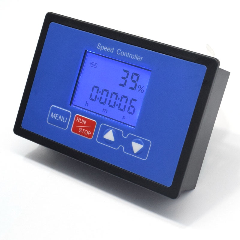Lcd smart digital skjerm 0 ~ 100%  turteller justerbar 30a pwm dc motorhastighetsregulator timing fjernkontroll 12v 24v 36v 48v