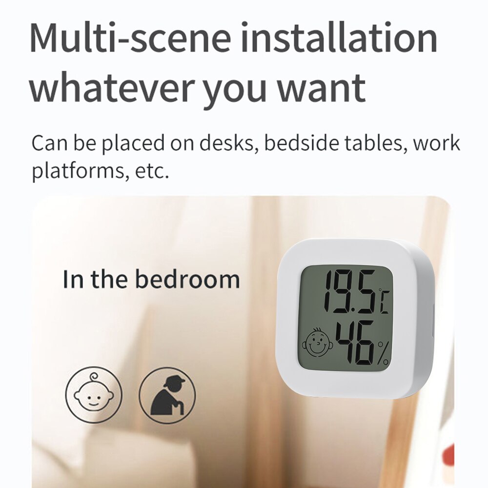Tuya ZigBee Temperature Humidity Sensor LCD Screen Display For Smart Home Automation Remote Control Smart Life