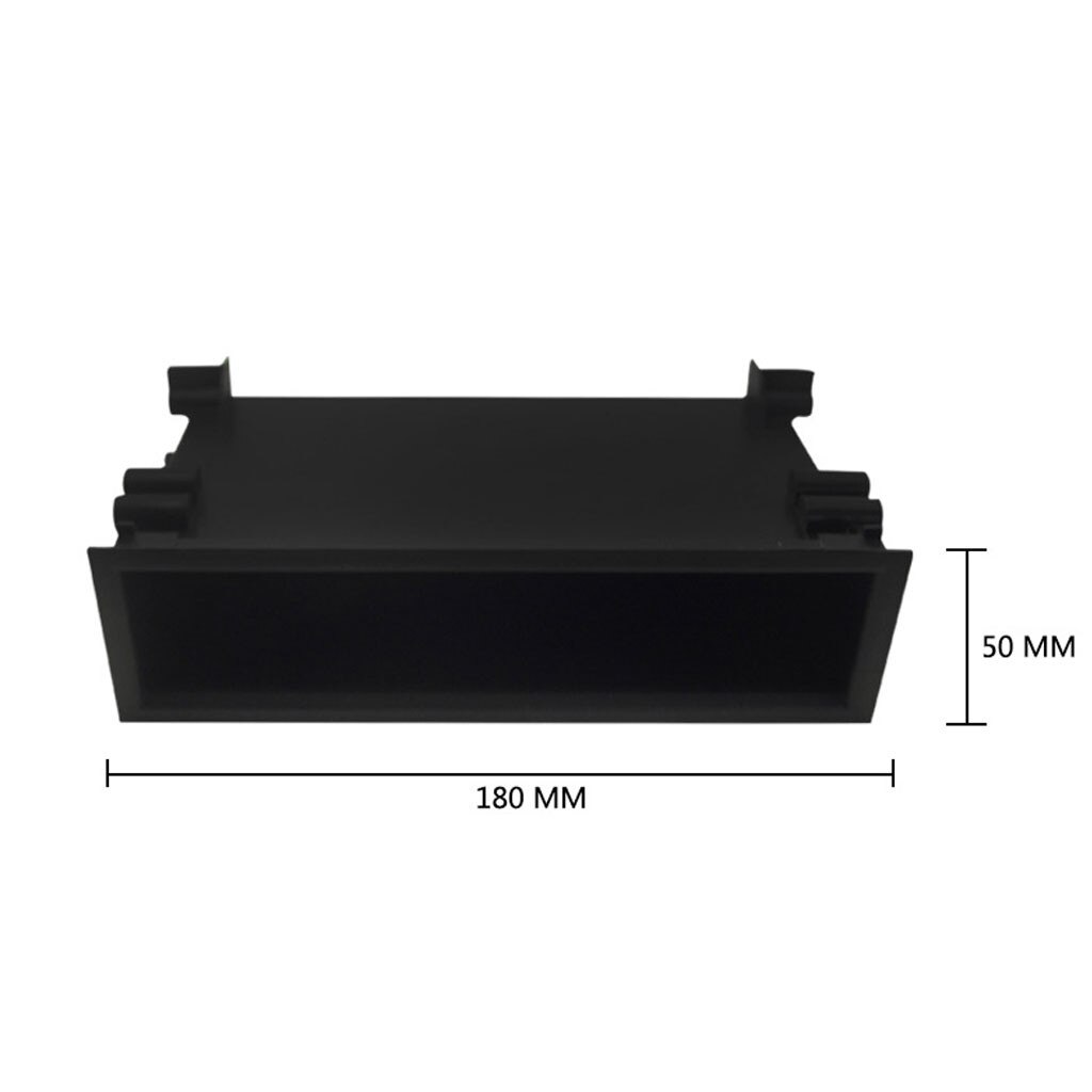 Nueva caja de almacenamiento negra de Abs para coche, cajón de bolsillo, montaje de conversión de Audio estéreo de reajuste, caja de almacenamiento de 1din, espaciador para Toyota # BL1