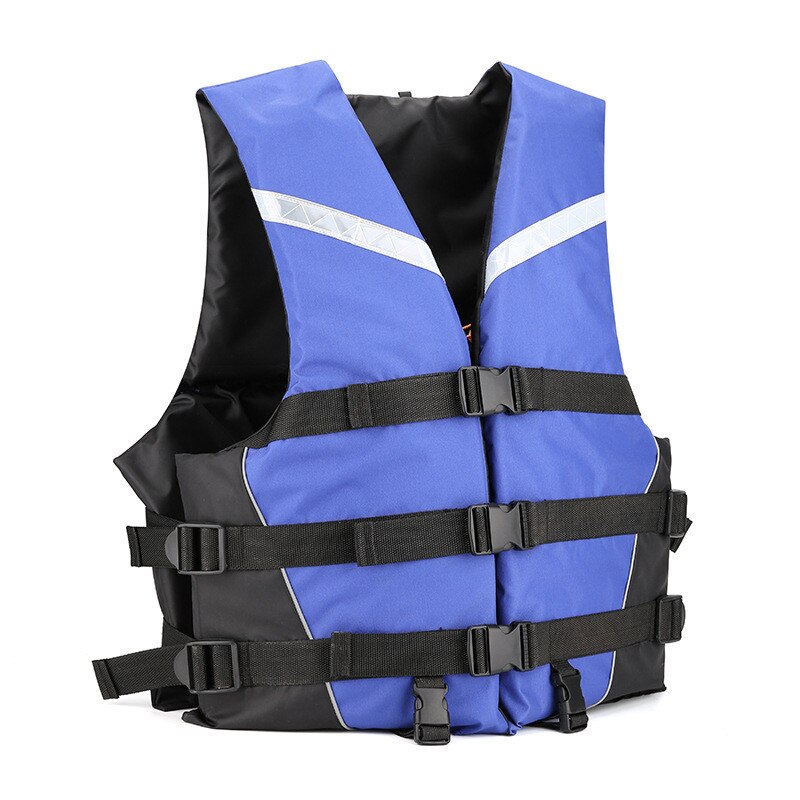 -coming Adults Adjustable Life Jacket Aid Vest Kayak Buoyancy Fishing Boat Watersport colorful Drifting life jacket F kayak: Blue / L