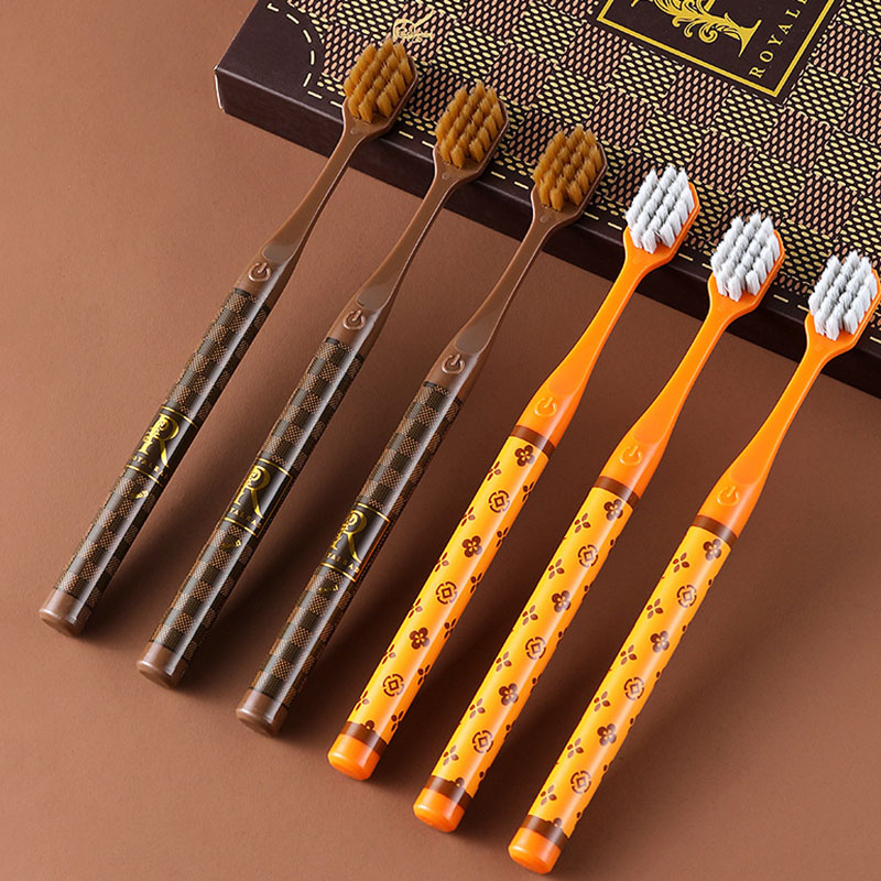 6 PC Adults Wide Head Toothbrush With Soft Bristles Luxury Home Furnishings Deep Cleaning Teeth Gums Caring For The Oral Cavity