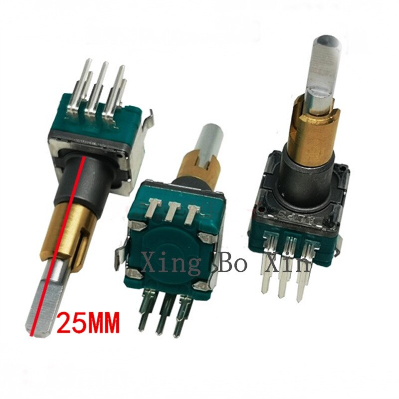 1Pcs 100% EC11EBB24C03 Dual Axis Encoder Met EC11 Schakelaar 30 Positionering Nummer 15 Puls Punt Handvat 25Mm