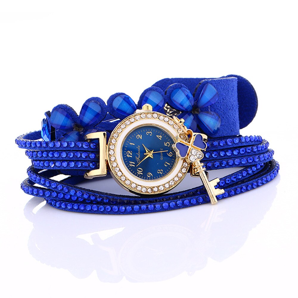 Vintage Armbanden Womens Klokkenspel Diamant Lederen Vintage Quartz Jurk Horloges Voor Vrouwen Armbanden Sieraden