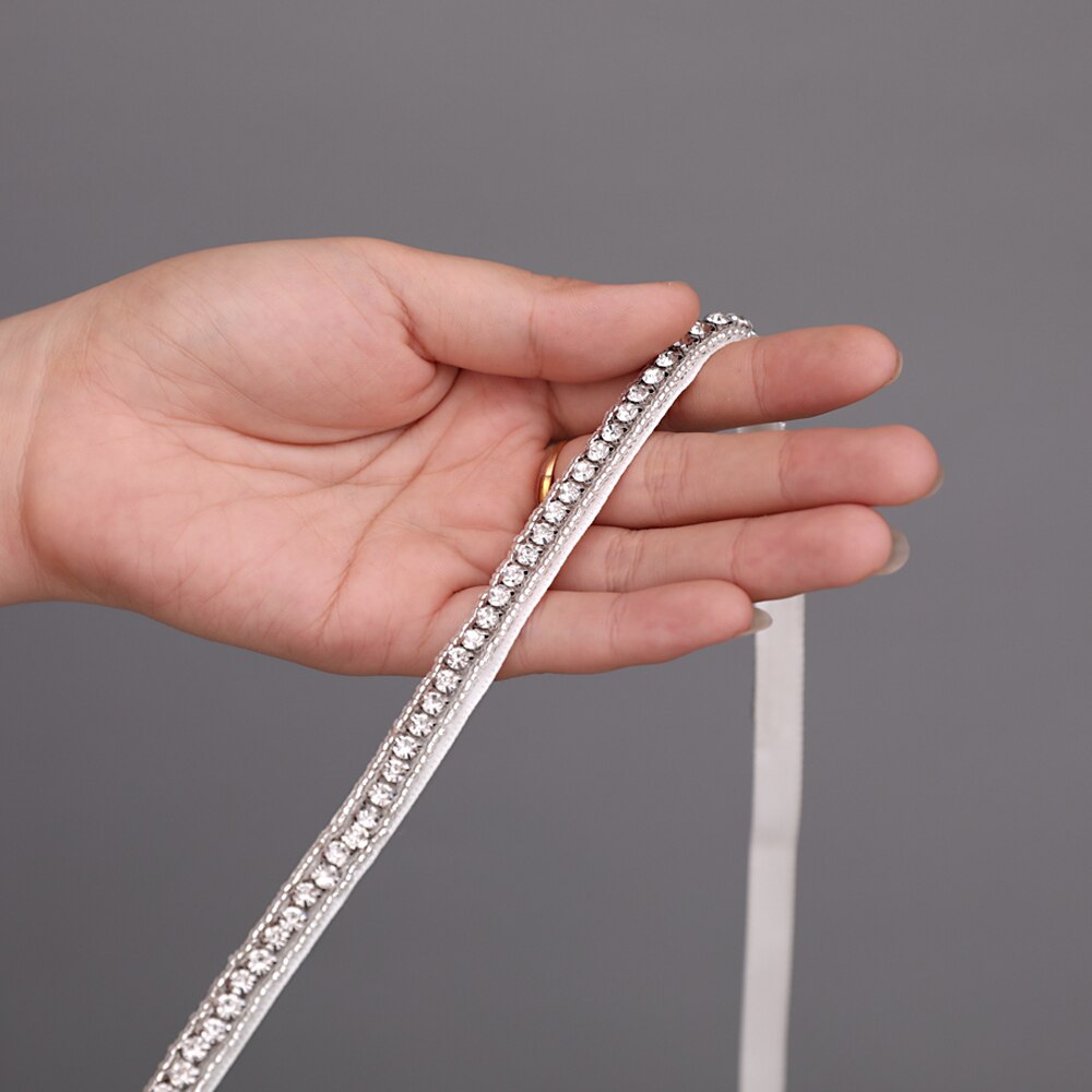 Cinturón TOPQUEEN para vestido de boda, cinturón de joya para mujer, cinturones formales, cinturón de diamantes de imitación, cinturón de purpurina plateada, Cinturón fino para dama de honor S397: Applique