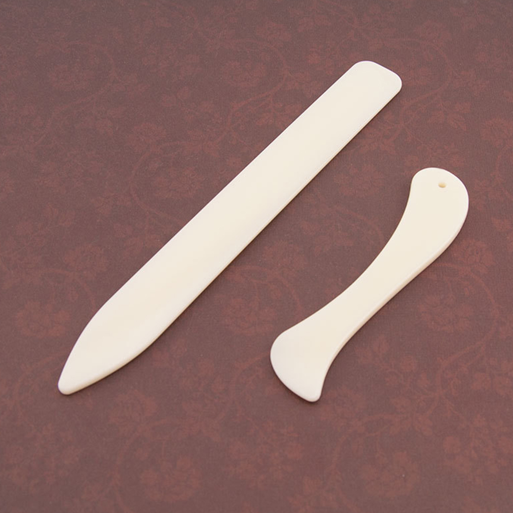 ! 2 unids/set Carpeta de papel Creaser de plástico herramienta hueso puntuación plegable plegado Scrapbooking DIY hecho a mano encuadernación herramienta para tarjetas