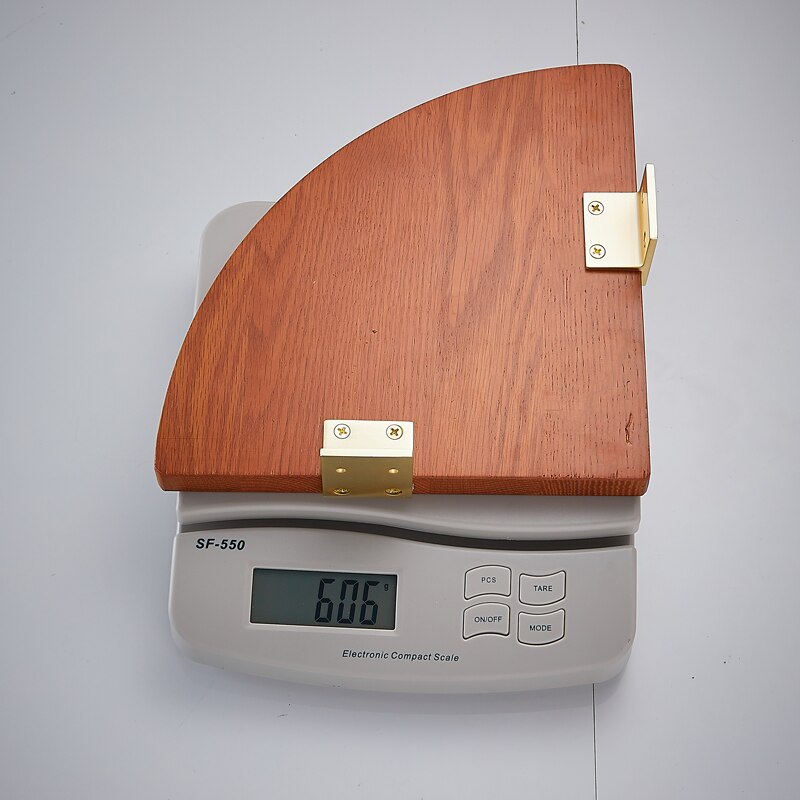 Bathroom solid wood triangle rack bathroom shower room wall hanging shelf without punching Chinese red oak storage rack