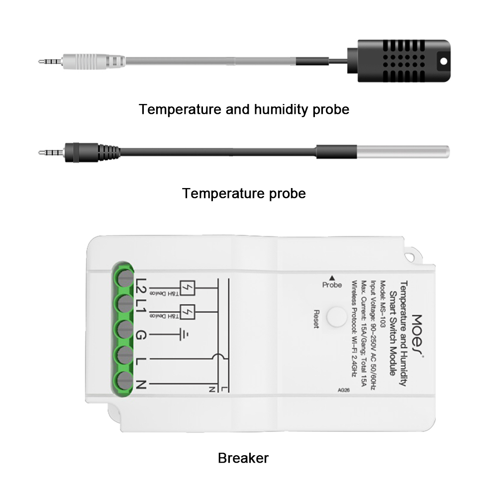Wifi Smart Temperature Humidity Controller Probe Switch App Remote Control