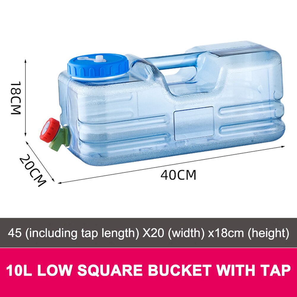 5.5L/10L Grote Capaciteit Water Emmer Draagbare Cube Water Tank Container Met Kraan Voor Outdoor Camping Picknick Wandelen: 10L