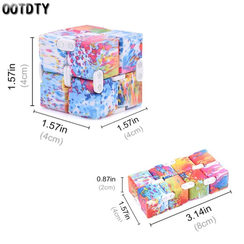 1Pc Stress Infinity Magische Kubus Angst Hand Speelgoed Angst Relief Speelgoed Set Miniatuur Speelgoed Overdrukventiel Kits