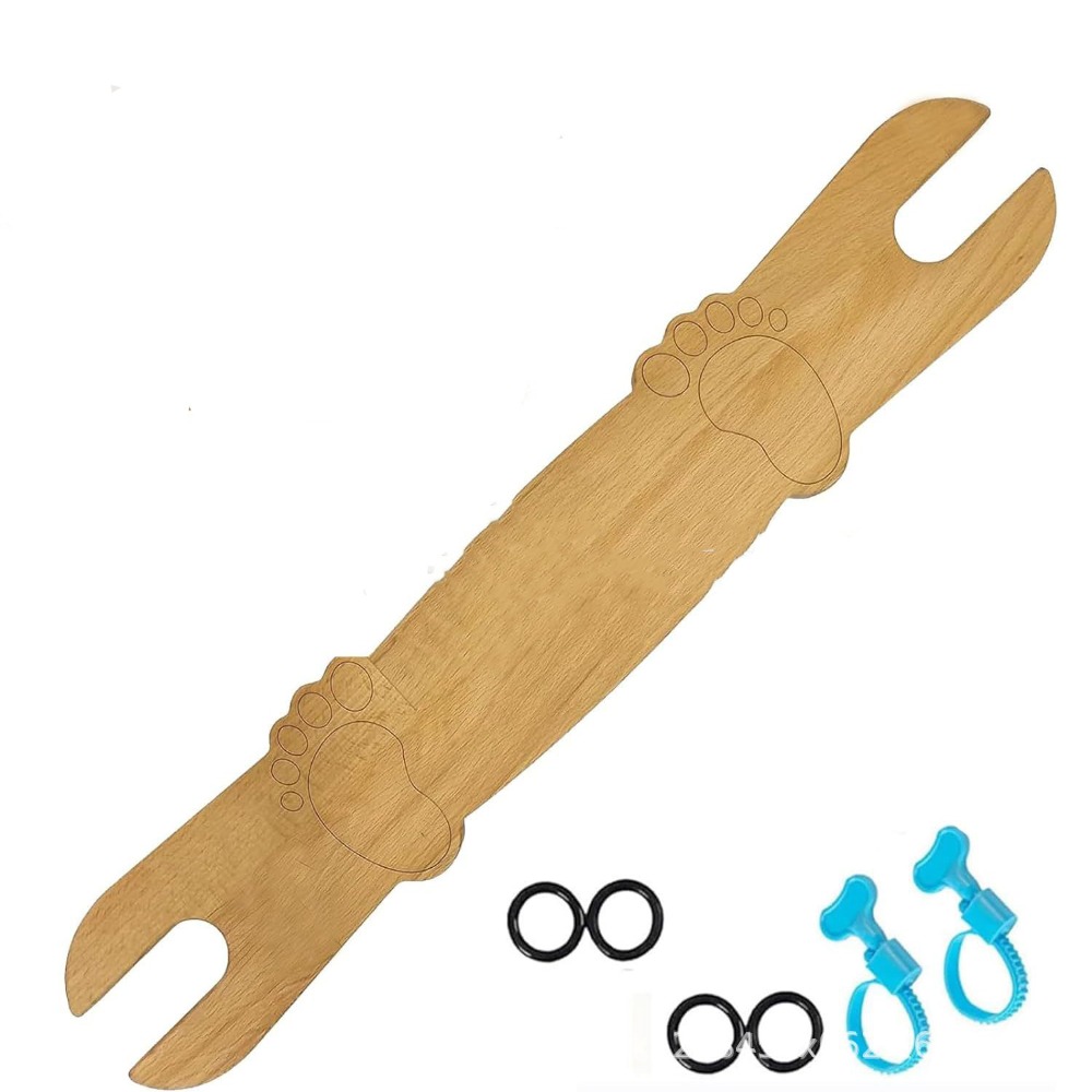 Regulowany podnóżek robić krzesełka dziecięcego, 50cm długości, materiał drewniany, pedał, zaokrąglone rogi, stabilne akcesorium robić krzesełka: Czerwony