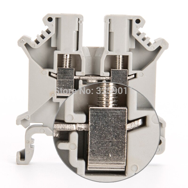 100 STKS Draad Blokaansluiting Puur koperen stukken van soort geleiderail UK3N Feed-Through Klemmenblok Gecombineerd Type