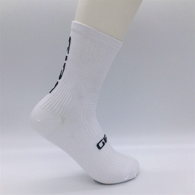 Cycling socks Men Women Coolmax Cycling Socks Breathable Basketball Running Football Socks: White