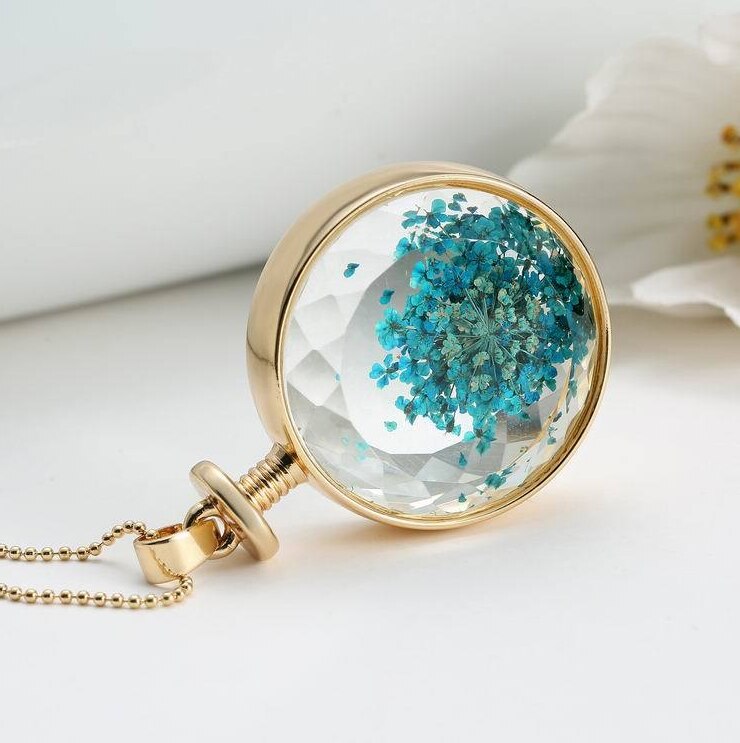Ronde Bloem Kleurrijke Ketting Hanger Elegante Mode Vrouwen Sieraden Meisje Keten Fdlyj