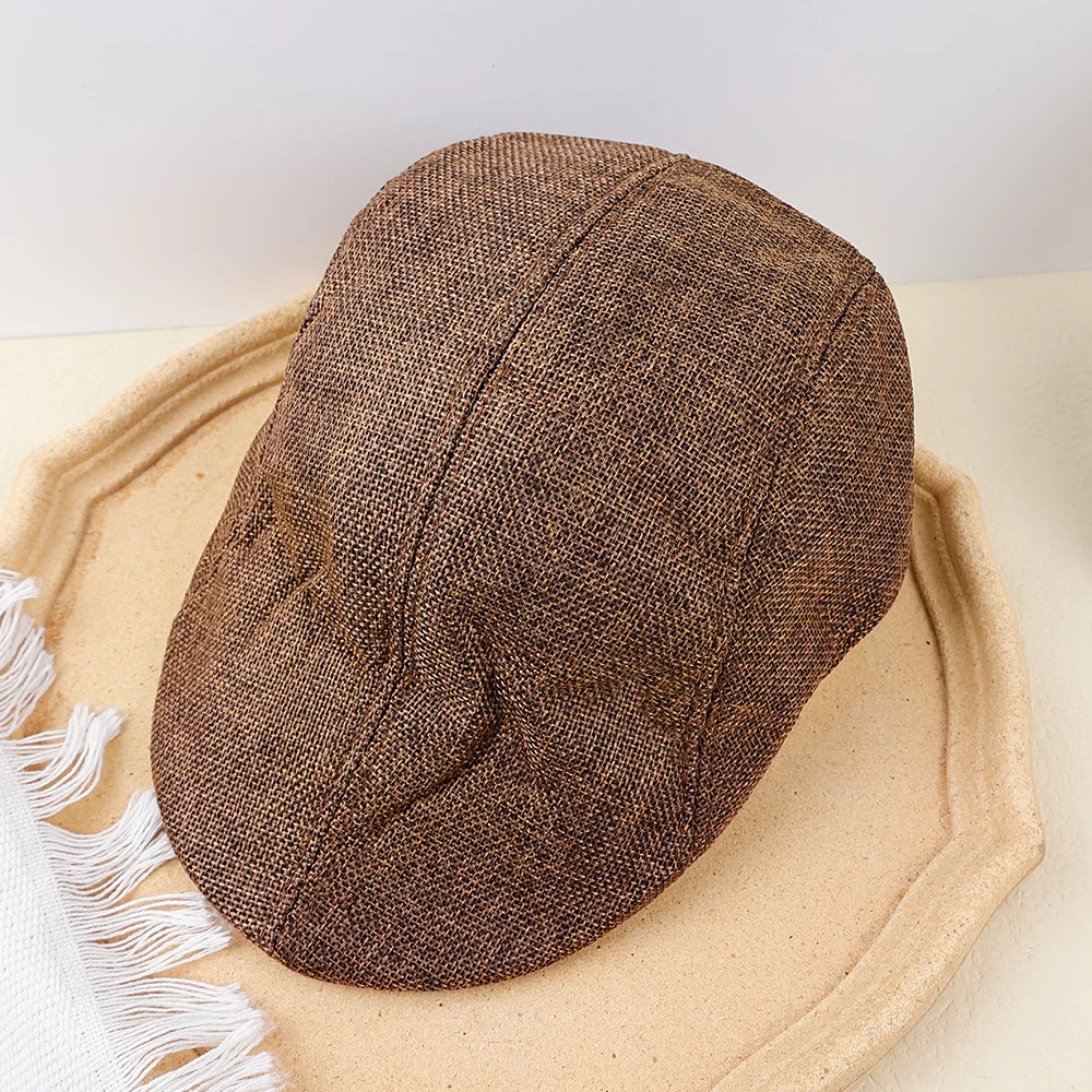 Męskie berety wiosenne i letnie beret w stylu brytyjskim retro Anglia Kapelusze Męskie modne czapki Czapki z daszkiem dla taty: zgniły zielony