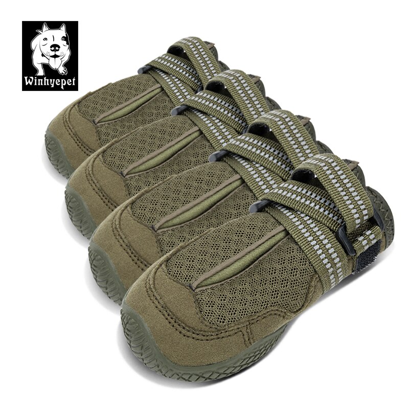 Truelove pet dog shoes, sporty winter shoes, rainproof, waterproof rubber sole, anti-slip dog boots, reflective, medium/large, 4 pieces/set