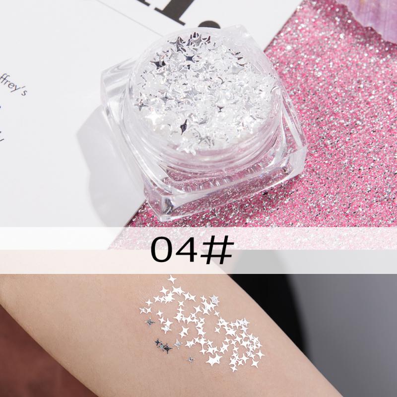 Flerfärgad diamant glitter ögonmakeup kind nagelkonst dekoration paljetter hud highlighter ansikte festival smink kosmetika tslm 1: 10