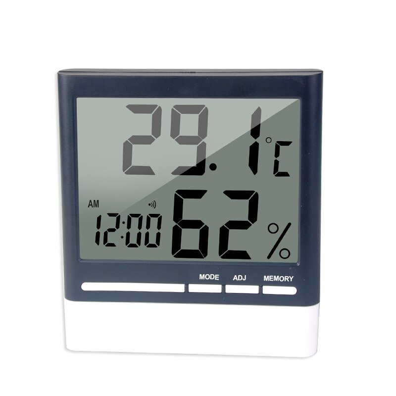 Large Screen Thermometer Hygrometer Electronic Multifunction Date Indoor Digital Alarm DNJ998