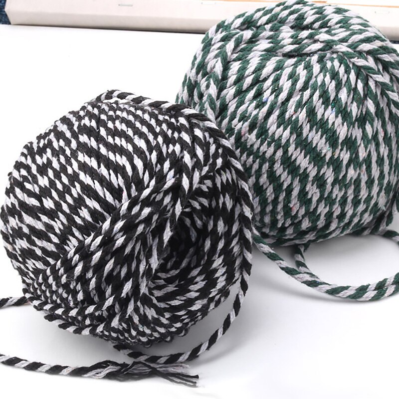 DIY Handmade Cotton Thread 1 Roll 75 Meters Rope Red White Card Hanging Rope Packing Twine String Cord