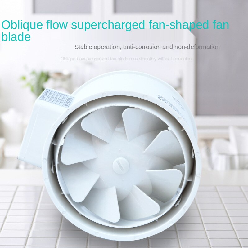 5Inch 220V Ventilator Thuis Stille Inline Pijp Duct Fan Badkamer Extractor Ventilatie Keuken Wc Muur Luchtreiniging