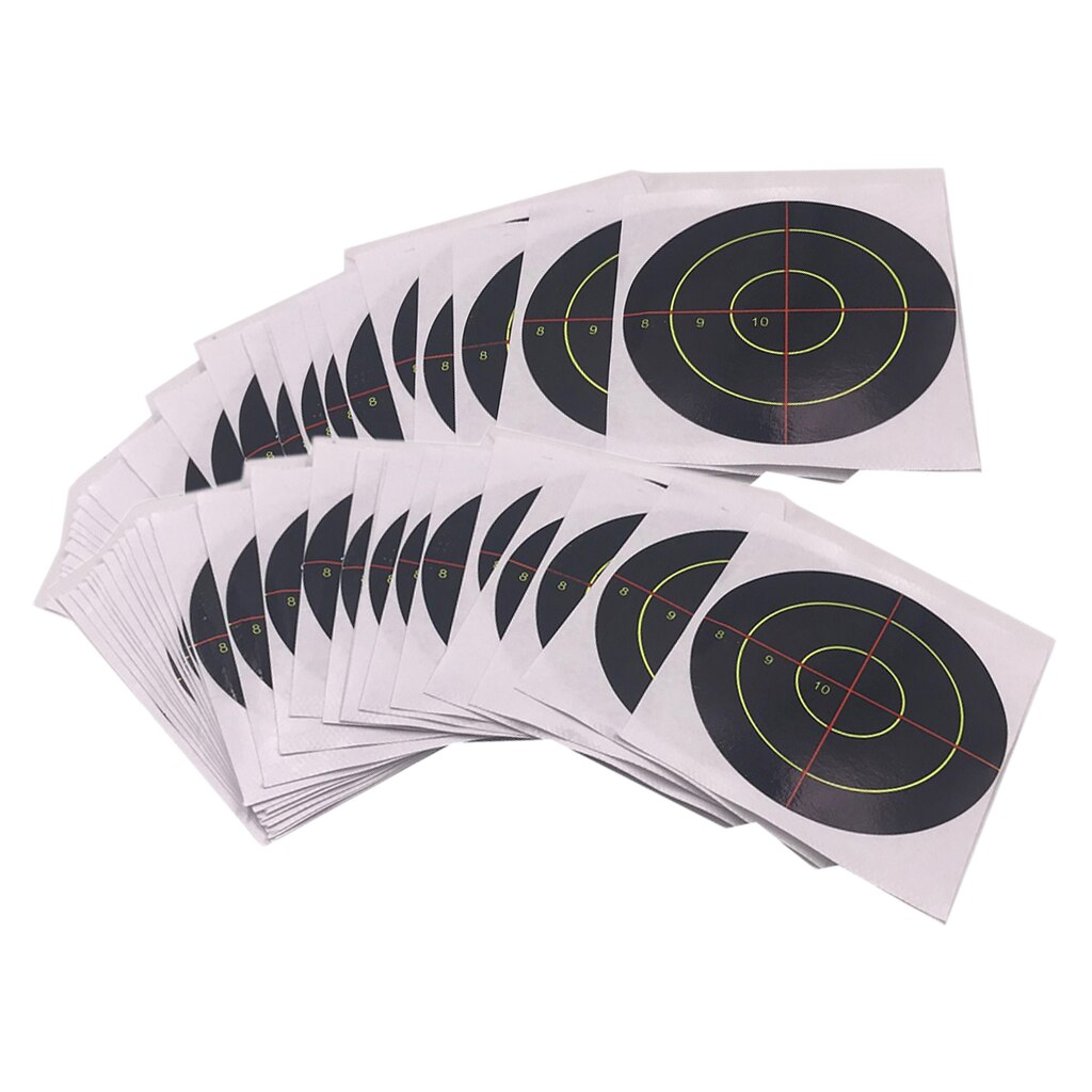 100pcs Targets Reactive Splatter Adhesive Paper Target 7.5cm