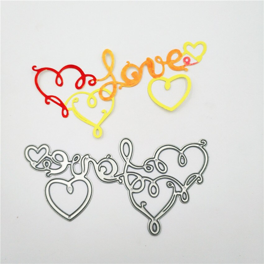 Die cutting die love metal crafts paper embossed DIY embossed Christmas Year