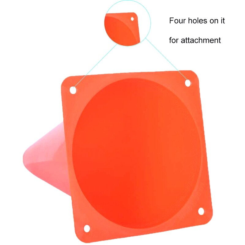 Set van 10 kegels voor voetbal, geschikt voor atletiek, kegelmarkering, voetbal, buitensporten voor kinderen
