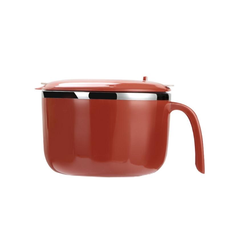 Stainless Steel Insulated Lunch Box With Mobile Phone Holder Work Lunch Box Student Lunch Box Instant Noodle Bowl Easy To Clean: large of B3