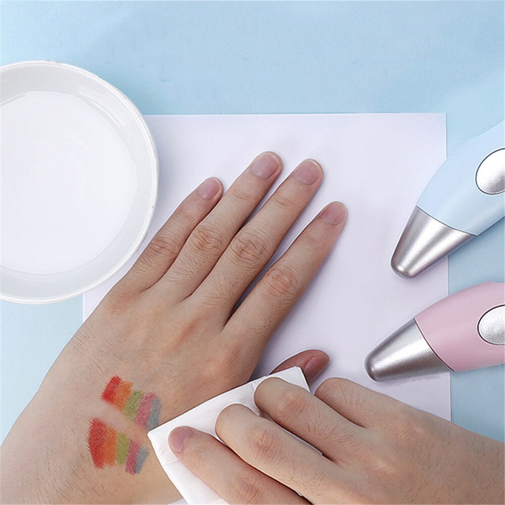 12 Kleuren Elektrische Airbrush Aquarel Pen Set Usb Opladen Elektrische Spray Pen Schilderij Tekening Set Voor Kids School Briefpapier