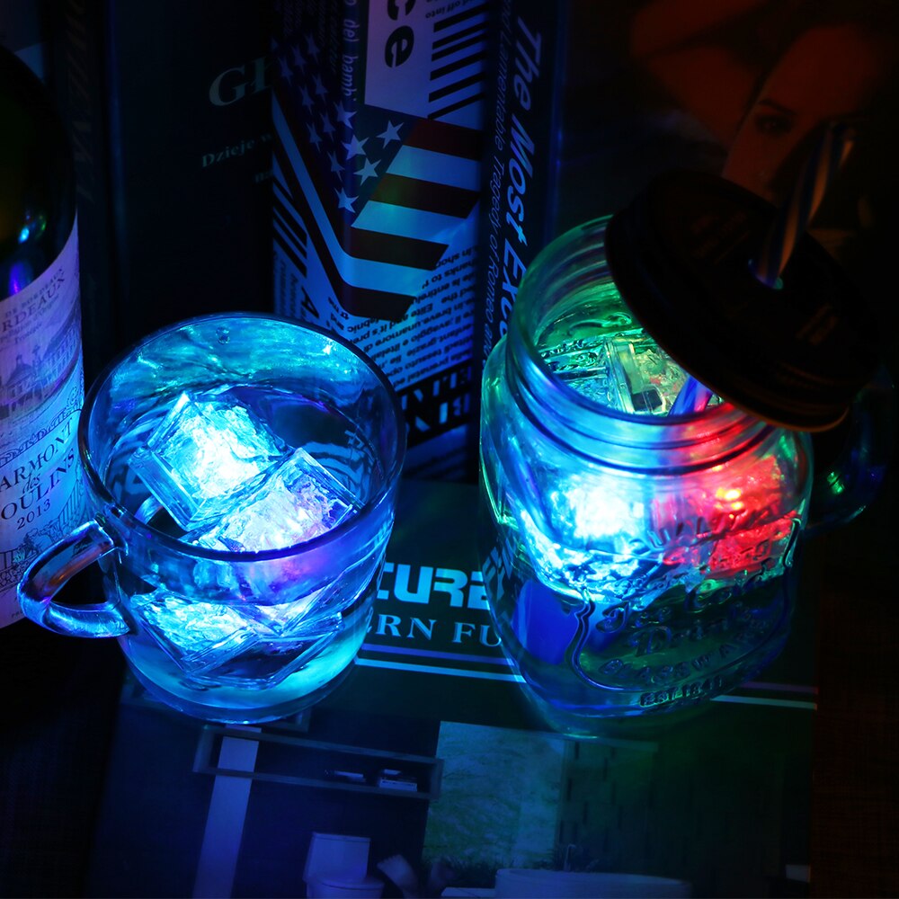 Boule de glace lumineuse néon, 1 pièce, pour fête, Festival, mariage, noël, Bar, verre à vin, fournitures de décoration