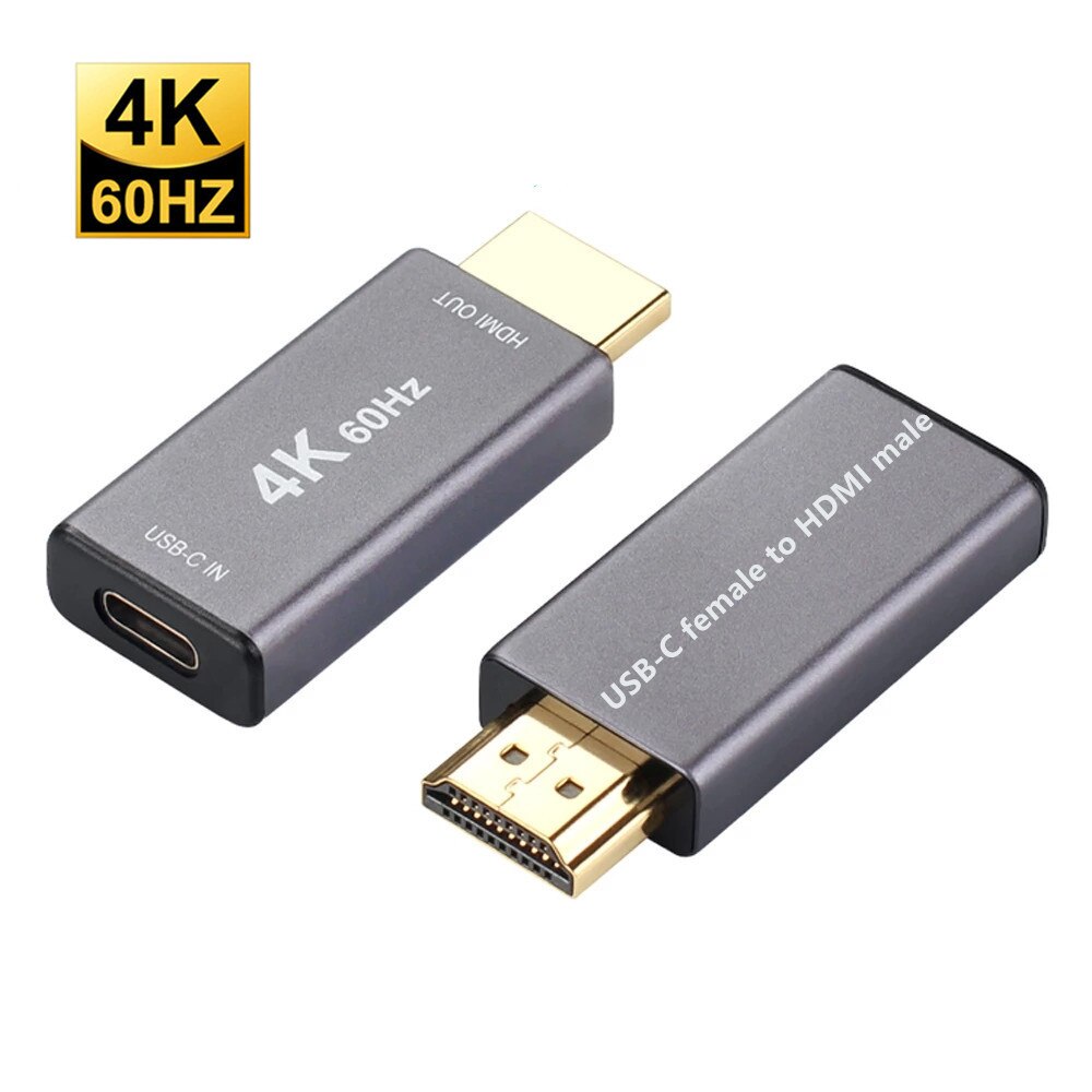 USB C Female to HDMI-compatible Male Adapter Converter 4K@60Hz For mobile phone 、Laptop connected to the Monitor Product