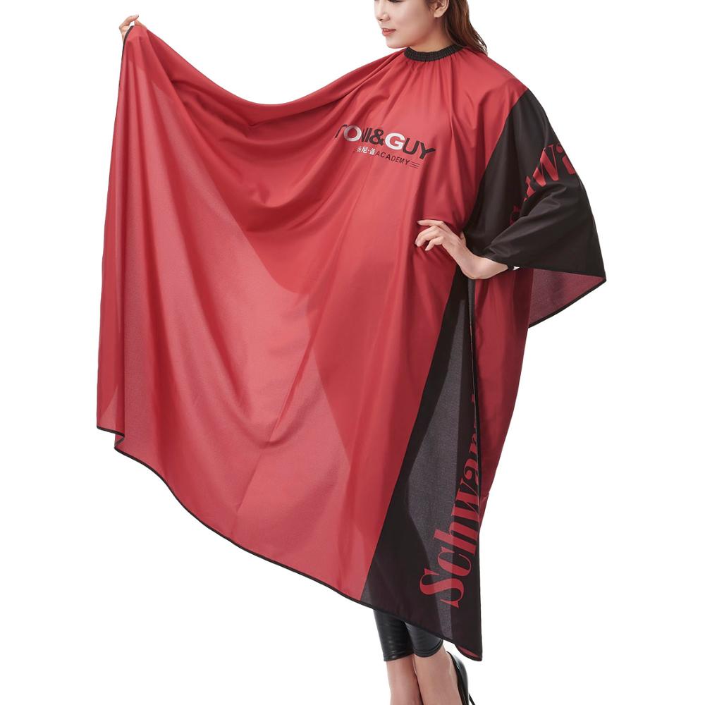 Salon Hair Styling Cape,Adult Hair Cutting Coloring Styling Cape Hairdresser Wai Cloth Barber Double Color Capes: red