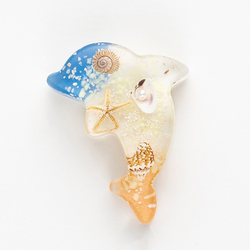 Cartoon Dier Koelkast Magneten Souvenir Natuurlijke Zeester Schelp Diy Home Decoratie Accessoires Hars Koelkast Stickers: Color 9