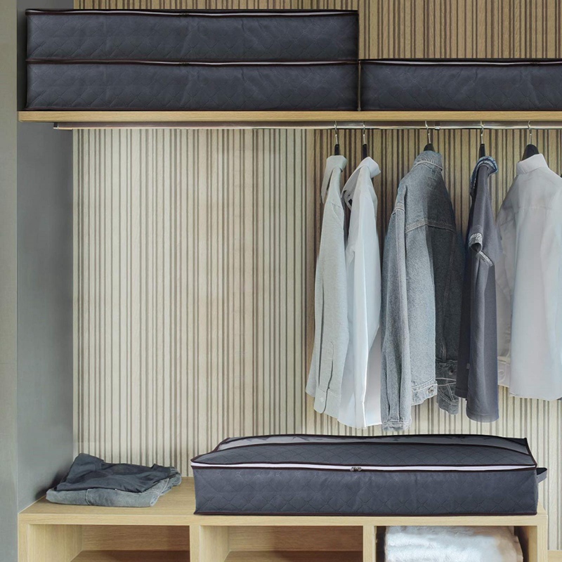 2 Stuks Opvouwbare Onder Bed Zakken Grote Onder Bed Opslag Dozen Dikke Ademend Underbed Kleding Opbergzakken Ritssluiting Organizer