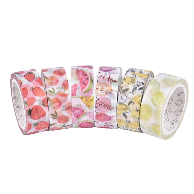 1Pcs 1.5cm * 7m Cute Fruit Masking Tape DIY Decorative Tape Deco Maskingpaper Tapes