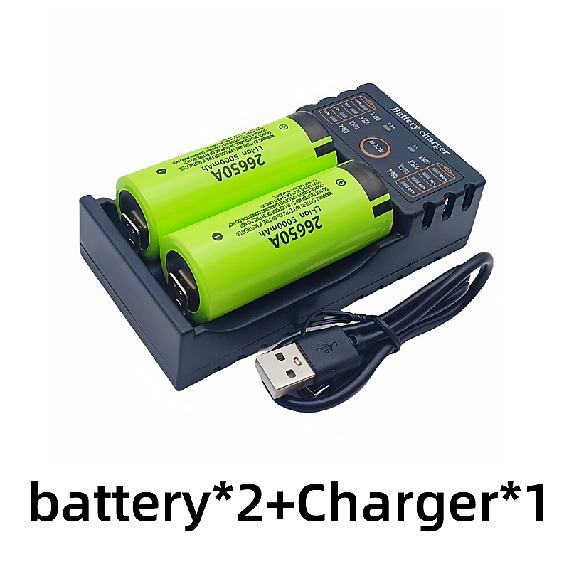 100% novo, original, de alta qualidade, verdadeira capacidade 26650A 5000mAh 3.7V bateria recarregável de íon de lítio 26650 lanterna: Rosa