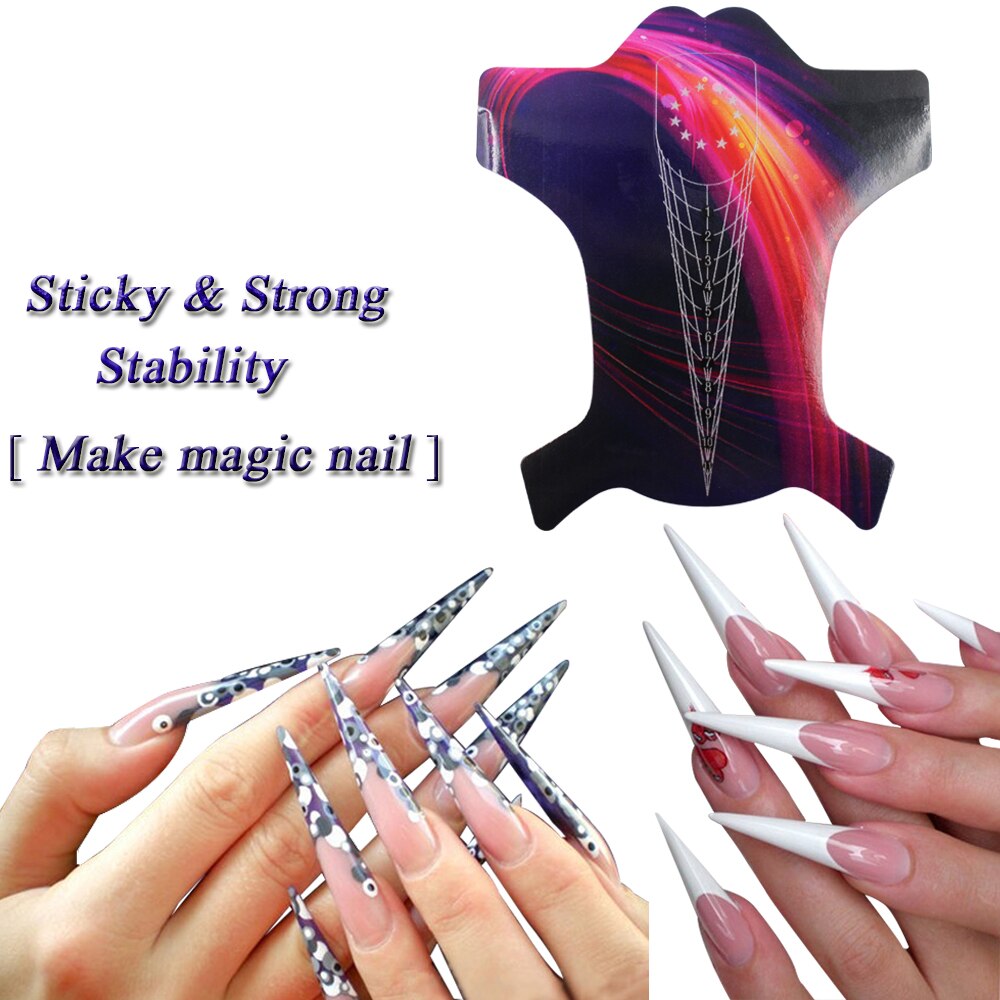 20 stks Nail Tool Sticker l Zelfklevende Gel Extension Nail Formulieren voor Acryl Nagels & UV Gel Nail Tip