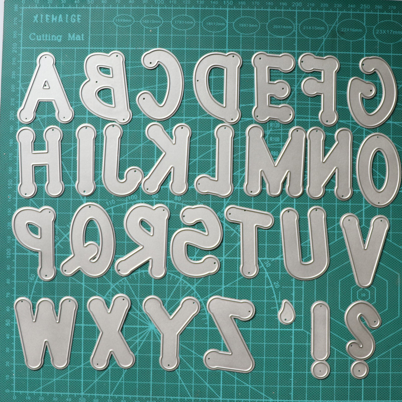 Large Big Alphabet Set Die Cut Letter Metal Cutting Dies Stencil Scrapbooking Embossing Christmas Craft: Default Title