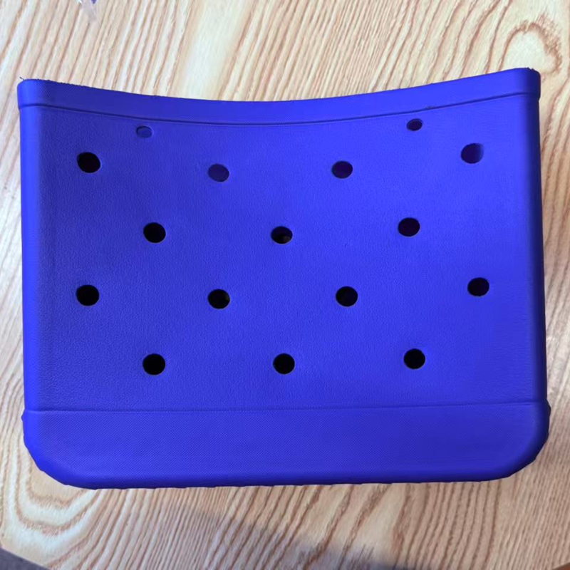 Pequeño bolso de playa, cesta de silicona con arena para niños, impermeable, lavable, a prueba de punta, duradero, abierto, para de Navidad: Azul