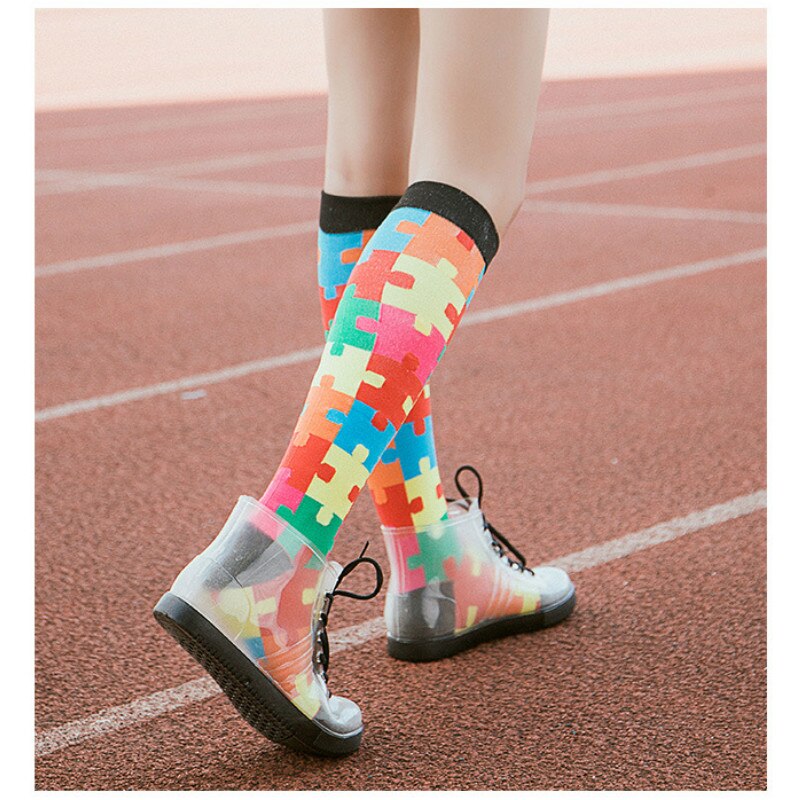 Brothock Spot Sports Socks Outdoor Christmas Stockings Calf Pressure Compression Elastic Breathable Prevent Varicose Veins Socks