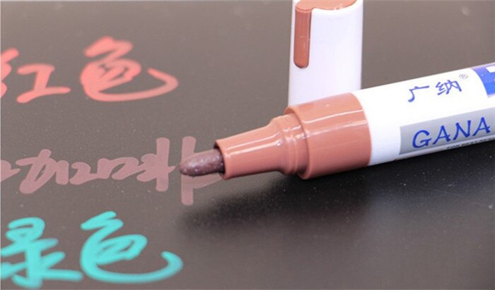 68Pcs Waterdichte Permanente Vette Verf Marker Pen Autobanden Loopvlak Cd Metalen Hout Schilderen Graffiti School Kantoorbenodigdheden: Brown marker 68pcs