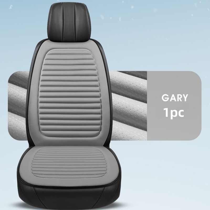 Cuscino per seggiolino auto in tessuto traspirante stereo 3D estivo, tessuto base antiscivolo rinfrescante e traspirante, sedile adatto non cambia, cuscino per seggiolino auto a sedile singolo anteriore, adatto per la maggior parte degli accessori interni dell'auto: Grigio
