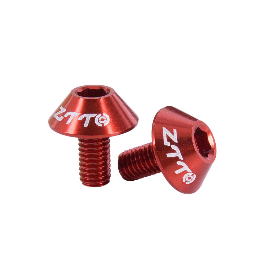 Ztto waterfleshouder ultralicht 7075 al inbusschroeven  m5*10mm cilinderkopbouten kopschroeven: 2 stuks rood