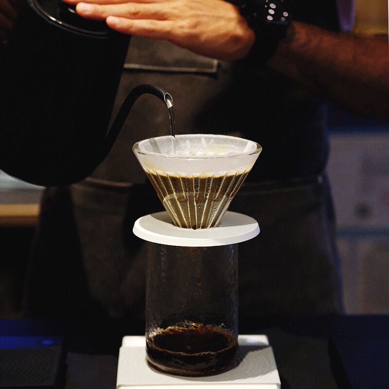Timemore glas kristallöga kaffedroppare häll över kaffebryggare  v60 glas kaffefilter tvättbart kaffefilter plasthållare